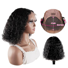 Load image into Gallery viewer, Human Brazilian Hair Water Wave 1b Bobo Wig-شعر مستعار بشري برازيلي موجة الماء 1b بوبو