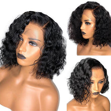 Load image into Gallery viewer, Human Brazilian Hair Water Wave 1b Bobo Wig-شعر مستعار بشري برازيلي موجة الماء 1b بوبو