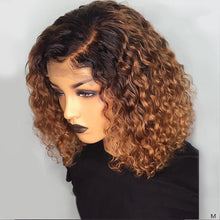 Load image into Gallery viewer, Human Brazilian Hair Water Wave 1b30 Bobo Wig-شعر مستعار بشري برازيلي موجة الماء 1b30 بوبو