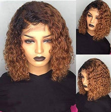 Load image into Gallery viewer, Human Brazilian Hair Water Wave 1b30 Bobo Wig-شعر مستعار بشري برازيلي موجة الماء 1b30 بوبو