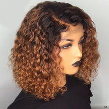 Load image into Gallery viewer, Human Brazilian Hair Water Wave 1b30 Bobo Wig-شعر مستعار بشري برازيلي موجة الماء 1b30 بوبو