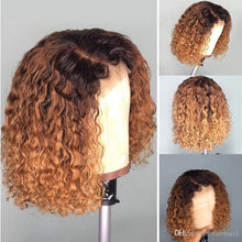 Load image into Gallery viewer, Human Brazilian Hair Water Wave 1b30 Bobo Wig-شعر مستعار بشري برازيلي موجة الماء 1b30 بوبو