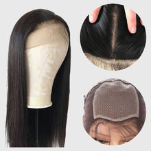 Load image into Gallery viewer, Silk Top Human Hair Straight Wigs with 13x4 Front Lace شعر مستعار حريري مستقيم شعر بشري مع دانتيل أمامي 13x4