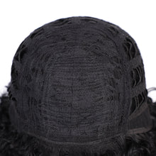 Load image into Gallery viewer, Short Curly Afro Wigs with Bangs for Black Women ,Kinky Curly Wig Synthetic Fiber Heat Resistant Full Wig (Black)شعر مستعار أفرو مجعد قصير مع الانفجارات للنساء السود ، شعر مستعار غريب مجعد من الألياف الاصطناعية مقاومة للحرارة شعر مستعار كامل (أسود)