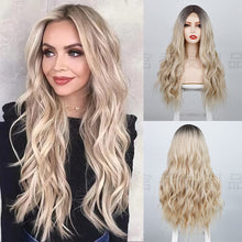 Load image into Gallery viewer, Estelle Fashion Small Lace Front Wig For Women Long Body Wavy Gradient Blonde 4/60 Estelle Fashion باروكة دانتيل أمامية صغيرة للنساء جسم طويل أشقر مموج متدرج 4/60
