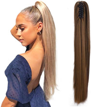 Load image into Gallery viewer, Estelle Claw Curly Wavy / Straight Ponytail Extension Long Synthetic for Women
