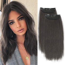 Load image into Gallery viewer, Estelle Clips-In Synthetic Short Straight Hair Piece Invisible for Thinning Hair 2 Pieces