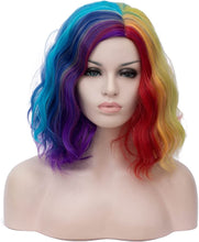 Load image into Gallery viewer, Estelle Short Bob Wavy Curly Wig For Women Heat Resistant Bob Party Wig Including Wig Cap