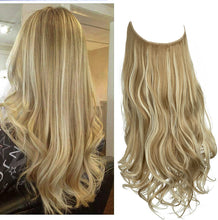 Load image into Gallery viewer, Halo Hair Extensions Short Synthetic Hairpieces Straight Headband for Women Heat Resistant Fiber No Clip وصلات شعر من هالو ، وصلات شعر اصطناعية قصيرة ، عصابة رأس مستقيمة للنساء ، ألياف مقاومة للحرارة ، بدون مشبك