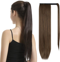 Load image into Gallery viewer, Estelle Ponytail Extension Long Straight Wrap Around Clip in Synthetic Fiber Hair for Women تمديد ذيل الحصان من Estelle لفافة مستقيمة طويلة حول المشبك في شعر من الألياف الاصطناعية للنساء