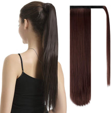 Load image into Gallery viewer, Estelle Ponytail Extension Long Straight Wrap Around Clip in Synthetic Fiber Hair for Women تمديد ذيل الحصان من Estelle لفافة مستقيمة طويلة حول المشبك في شعر من الألياف الاصطناعية للنساء