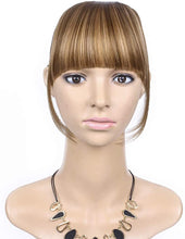 Load image into Gallery viewer, Estelle Bangs Clip in Hair Extensions Front Neat Bang Fringe One Piece 15cm Short Straight Hairpiece for Women مشبك الانفجارات في وصلات الشعر الأمامية الأنيقة بانغ هامش قطعة واحدة 15 سم قطعة شعر مستقيمة قصيرة للنساء