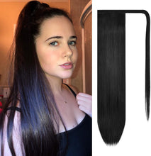 Load image into Gallery viewer, Estelle Ponytail Extension Long Straight Wrap Around Clip in Synthetic Fiber Hair for Women تمديد ذيل الحصان من Estelle لفافة مستقيمة طويلة حول المشبك في شعر من الألياف الاصطناعية للنساء