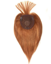 Load image into Gallery viewer, Estelle 100% Human Hair Toupee Clip in Human Hair Pieces Bangs Silk Base Crown Top Toppers Straight Hair Estelle 100٪ شعر مستعار بشري مشبك في قطع شعر بشري الانفجارات بقاعدة من الحرير والقبعات العلوية للشعر المستقيم