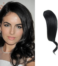 将图片加载到图库查看器,Estelle 2 Pieces Wave Side Bangs Real Human Hair Clip In Bangs Wave Fringe Hair Extensions Estelle 2 قطعة من الانفجارات الجانبية المموجة مشبك شعر بشري حقيقي في وصلات شعر مموجة هامش