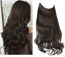 Load image into Gallery viewer, Halo Hair Extensions Short Synthetic Hairpieces Straight Headband for Women Heat Resistant Fiber No Clip وصلات شعر من هالو ، وصلات شعر اصطناعية قصيرة ، عصابة رأس مستقيمة للنساء ، ألياف مقاومة للحرارة ، بدون مشبك