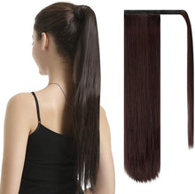 Load image into Gallery viewer, Estelle Ponytail Extension Long Straight Wrap Around Clip in Synthetic Fiber Hair for Women تمديد ذيل الحصان من Estelle لفافة مستقيمة طويلة حول المشبك في شعر من الألياف الاصطناعية للنساء