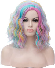 Load image into Gallery viewer, Estelle Short Bob Wavy Curly Wig For Women Heat Resistant Bob Party Wig Including Wig Cap