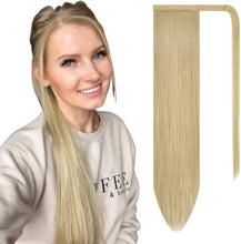 Load image into Gallery viewer, Estelle Ponytail Extension Long Straight Wrap Around Clip in Synthetic Fiber Hair for Women تمديد ذيل الحصان من Estelle لفافة مستقيمة طويلة حول المشبك في شعر من الألياف الاصطناعية للنساء