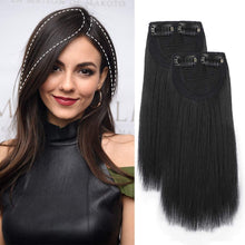Load image into Gallery viewer, Estelle Clips-In Synthetic Short Straight Hair Piece Invisible for Thinning Hair 2 Pieces