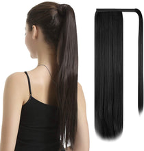 Load image into Gallery viewer, Estelle Ponytail Extension Long Straight Wrap Around Clip in Synthetic Fiber Hair for Women تمديد ذيل الحصان من Estelle لفافة مستقيمة طويلة حول المشبك في شعر من الألياف الاصطناعية للنساء