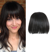 Load image into Gallery viewer, Estelle Natural Real Human Hair Flat Bangs Hand Tied Bangs Fashion Clip in Hair Extension Estelle شعر طبيعي حقيقي بشري مسطح الانفجارات مشبك أنيق في إطالة الشعر