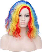 Load image into Gallery viewer, Estelle Short Bob Wavy Curly Wig For Women Heat Resistant Bob Party Wig Including Wig Cap