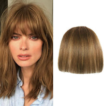 Load image into Gallery viewer, Estelle Natural Real Human Hair Flat Bangs Hand Tied Bangs Fashion Clip in Hair Extension Estelle شعر طبيعي حقيقي بشري مسطح الانفجارات مشبك أنيق في إطالة الشعر