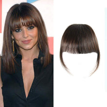 Load image into Gallery viewer, Estelle Natural Real Human Hair Flat Bangs Hand Tied Bangs Fashion Clip in Hair Extension Estelle شعر طبيعي حقيقي بشري مسطح الانفجارات مشبك أنيق في إطالة الشعر