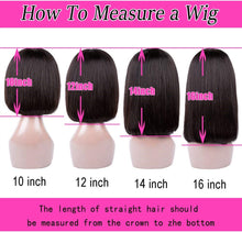 Load image into Gallery viewer, Eestelle Lace Front Bob Wigs Human Hair Brazilian Human Hair Short Bob Wigs for Woman Lace Closure Straight Hair Wigs Natural Color