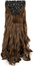 Load image into Gallery viewer, Estelle Clip in Hair Extensions 4Pcs 11Clips Curly Wavy Thick Full Head Double Weft Clip on Synthetic Hair Extension وصلات شعر Estelle Clip في وصلات الشعر 4 قطعة 11 مشابك مموجة ومموجة سميكة كاملة الرأس بمشبك مزدوج اللحمة على وصلات الشعر الاصطناعية
