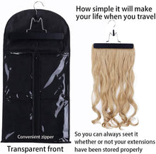 Load image into Gallery viewer, Estelle 2 Pieces Of Hair Extension Portable Wig Storage Bag Carrying Case Suitable For Store style Hair with Hook حقيبة تخزين شعر مستعار محمولة من قطعتين من Estelle مناسبة لتصفيف الشعر مع خطاف