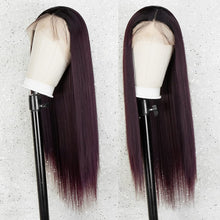 Load image into Gallery viewer, Lace Ombre Burgundy Synthetic Front 22in Wig #99J الدانتيل أومبير عنابي أمامي اصطناعي 22in شعر مستعار # 99J