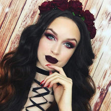 Load image into Gallery viewer, Estelle Lace Front Wigs Black 24 Inches Long Wavy Synthetic Wigs for Black Women Estelle الدانتيل الجبهة الباروكات الأسود 24 بوصة طويل مموج الاصطناعية الباروكات للنساء السود