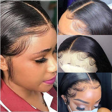 Load image into Gallery viewer, Estelle Black Lace Front Wigs, Natural Long Straight Hair Black Wig For Fashion Women (Black) شعر مستعار أمامي دانتيل أسود من Estelle ، شعر مستعار طبيعي طويل مستقيم أسود لأزياء النساء (أسود)