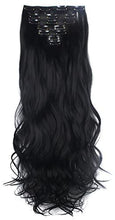 Load image into Gallery viewer, Estelle 7 Pcs 16 Clips 24 Inch Thick Curly Straight Full Head Clip in on Double Weft Hair Extensions
