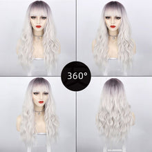 Load image into Gallery viewer, Estelle European and American Long Curly Hair Bangs Female Fiber Wave Full Head Cover Wig