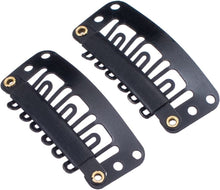 Load image into Gallery viewer, Estelle 100 Pcs U Shape Metallic Snap Clips ins for Hair Extension Hairpiece DIY Snap Comb Wig Clips with Rubber 100 قطعة من Estelle على شكل حرف U مشابك معدنية لإطالة الشعر لتطويل الشعر DIY بها بنفسك مشط خاطف مقاطع شعر مستعار مع المطاط