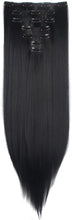 Load image into Gallery viewer, Estelle 7 Pcs 16 Clips 24 Inch Thick Curly Straight Full Head Clip in on Double Weft Hair Extensions