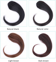 Load image into Gallery viewer, Estelle Hand Made Long Straight Bangs 1pcs Invisible Clip In Side Bangs Human Hair Nature Look Hair Piece Extension