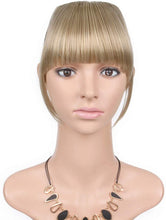 Load image into Gallery viewer, Estelle Bangs Clip in Hair Extensions Front Neat Bang Fringe One Piece 15cm Short Straight Hairpiece for Women مشبك الانفجارات في وصلات الشعر الأمامية الأنيقة بانغ هامش قطعة واحدة 15 سم قطعة شعر مستقيمة قصيرة للنساء