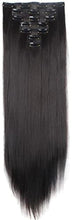 Load image into Gallery viewer, Estelle 7 Pcs 16 Clips 24 Inch Thick Curly Straight Full Head Clip in on Double Weft Hair Extensions