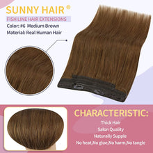 Load image into Gallery viewer, Estelle Invisible Wire Human Hair One Piece Clip-in Extension-إستيل سلك غير مرئي بشري بشري قطعة واحدة وصلة تمديد