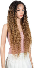 Load image into Gallery viewer, Estelle Long Curly Lace Front Wigs with 13"x2.5" Simulated Scalp Wig (Curly, Ombre Honey Color) شعر مستعار أمامي طويل مجعد من Estelle مع شعر مستعار مقلد لفروة الرأس مقاس 13 × 2.5 بوصة (مجعد ، لون عسلي متدرج)