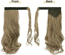 Load image into Gallery viewer, Curly Ponytail Extension 24 Inch Heat Resistant Synthetic Natural Wavy Hair Piece Wrap Around Ponytail Hair Extensions for Women وصلات شعر ذيل حصان مجعد 24 بوصة مقاومة للحرارة من الشعر الاصطناعي الطبيعي المموج قطعة ملفوفة حول وصلات شعر ذيل حصان للنساء