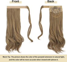 Load image into Gallery viewer, Curly Ponytail Extension 24 Inch Heat Resistant Synthetic Natural Wavy Hair Piece Wrap Around Ponytail Hair Extensions for Women وصلات شعر ذيل حصان مجعد 24 بوصة مقاومة للحرارة من الشعر الاصطناعي الطبيعي المموج قطعة ملفوفة حول وصلات شعر ذيل حصان للنساء