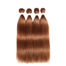Load image into Gallery viewer, Clip In Remy Human Hair Extension , Silky Straight Weft, Brown color30-مقطع في وصلات شعر ريمي بشري ، لحمة مستقيمة حريري ، لون بني 30