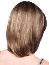 Load image into Gallery viewer, Short Dark Brown Mixed Blonde Straight Synthetic Fiber Wigs for Women-شعر مستعار قصير من الألياف الاصطناعية الأشقر المختلط بني غامق للنساء