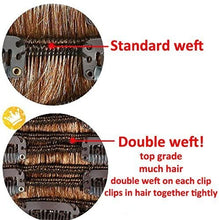 Load image into Gallery viewer, Estelle 7 Pcs 16 Clips 24 Inch Thick Curly Straight Full Head Clip in on Double Weft Hair Extensions