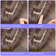 Load image into Gallery viewer, Eestelle 44Inches multi Color Tinsel Hair Extensions, 3300 Strands Fairy Hair Kit With Tool, Heat Resistant Glitter Sparkling Shiny Hair Extensions Accessories